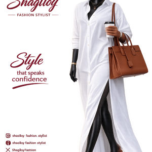 White Full gown long sleeve shirt