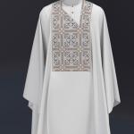 White agbada 3 quarter sleeve hand