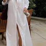 White Full length shirt