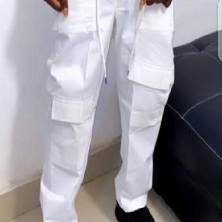 White cargo pants